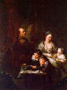 The Artist's Family before the Portrait of Johann Georg Sulzer,  Anton  Graff